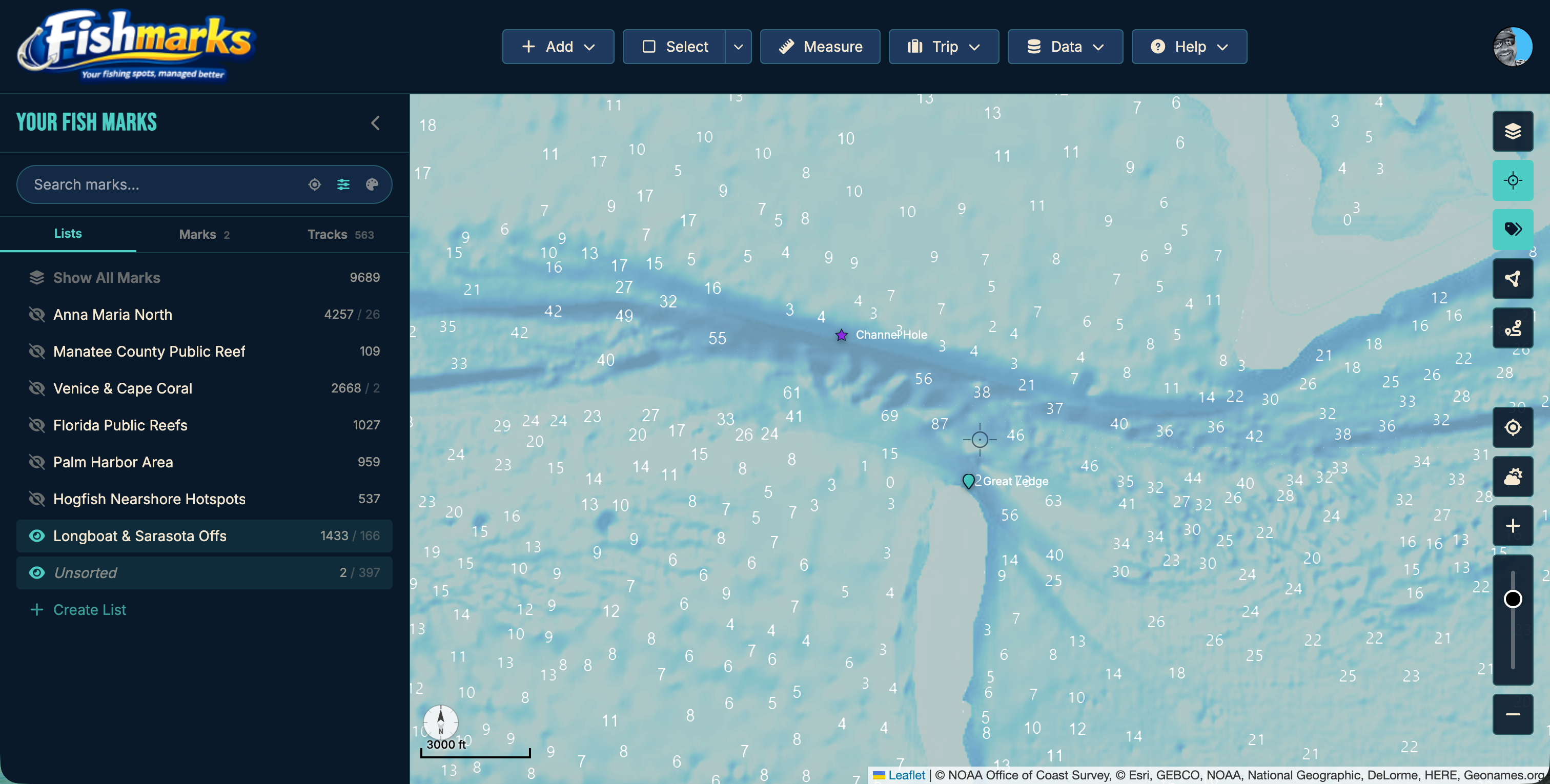 FISHMARKS feature view