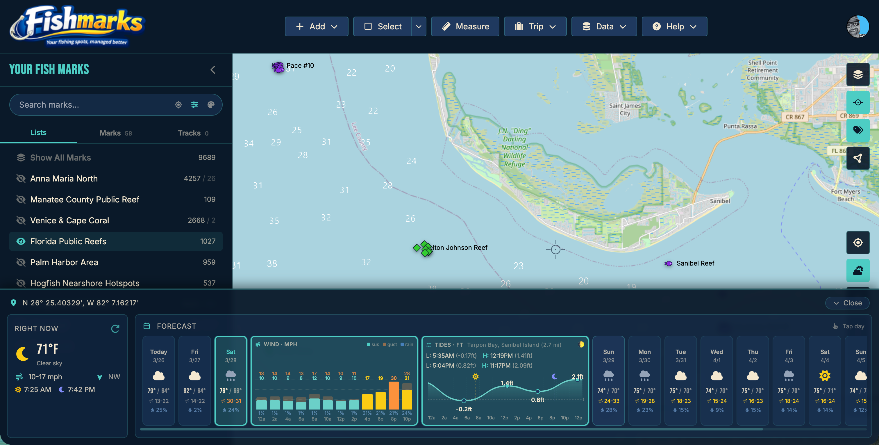 FISHMARKS feature view